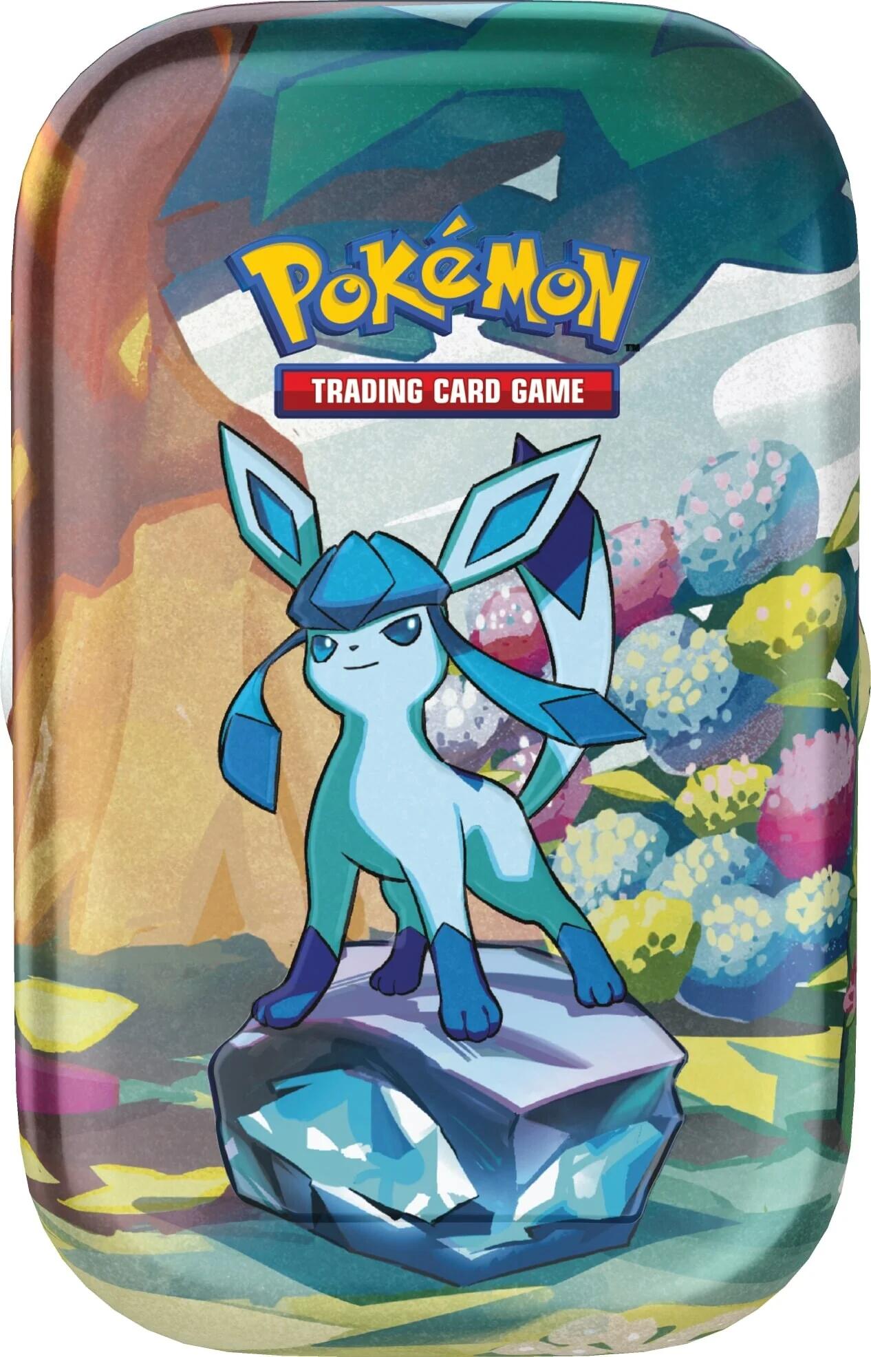 pokemon trading card tin uk Scarlet & Violet: Prismatic Evolutions Mini Tin (Glaceon) – Mox in the Hole