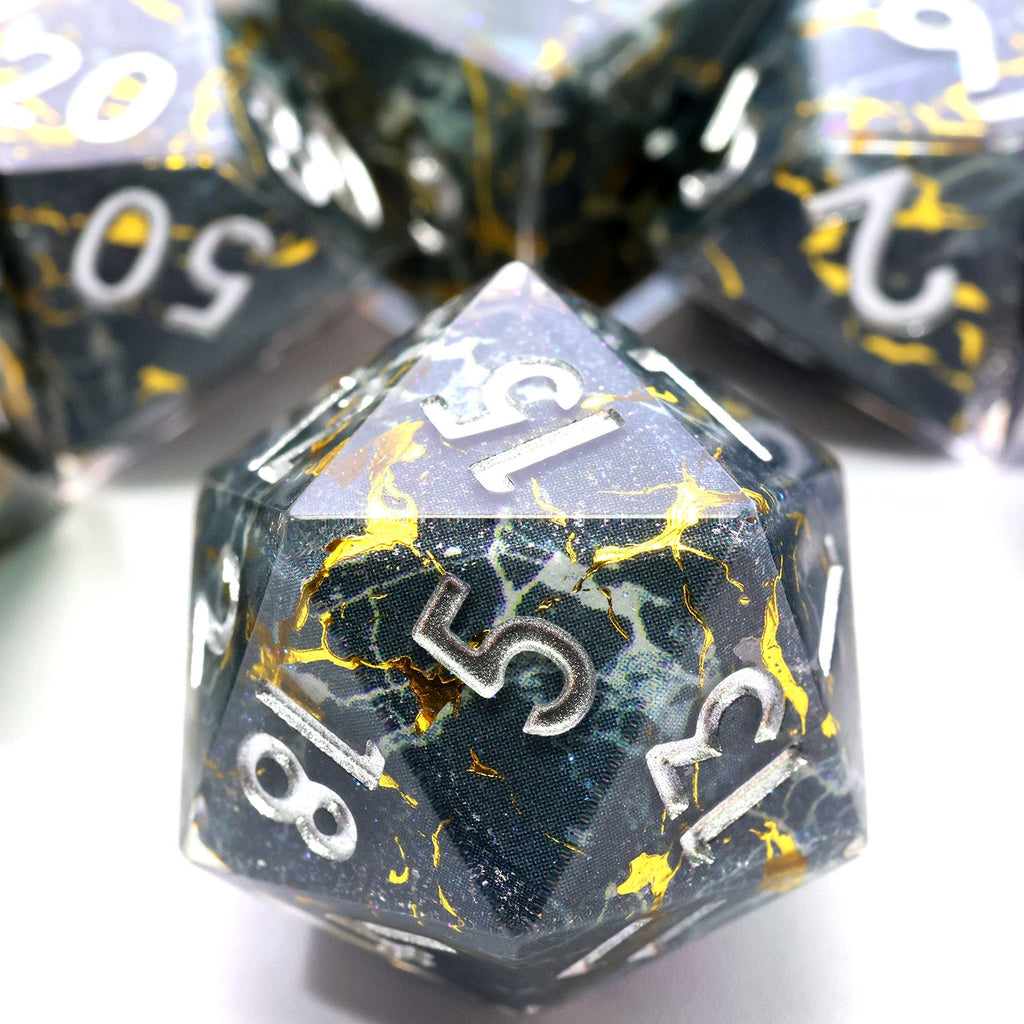 Gilded Void | Art Core Dice | 7 Piece Set