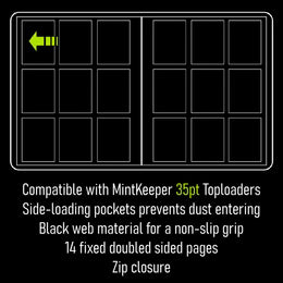 MintKeeper - 252 Toploader Binder - 9 Pocket - Red