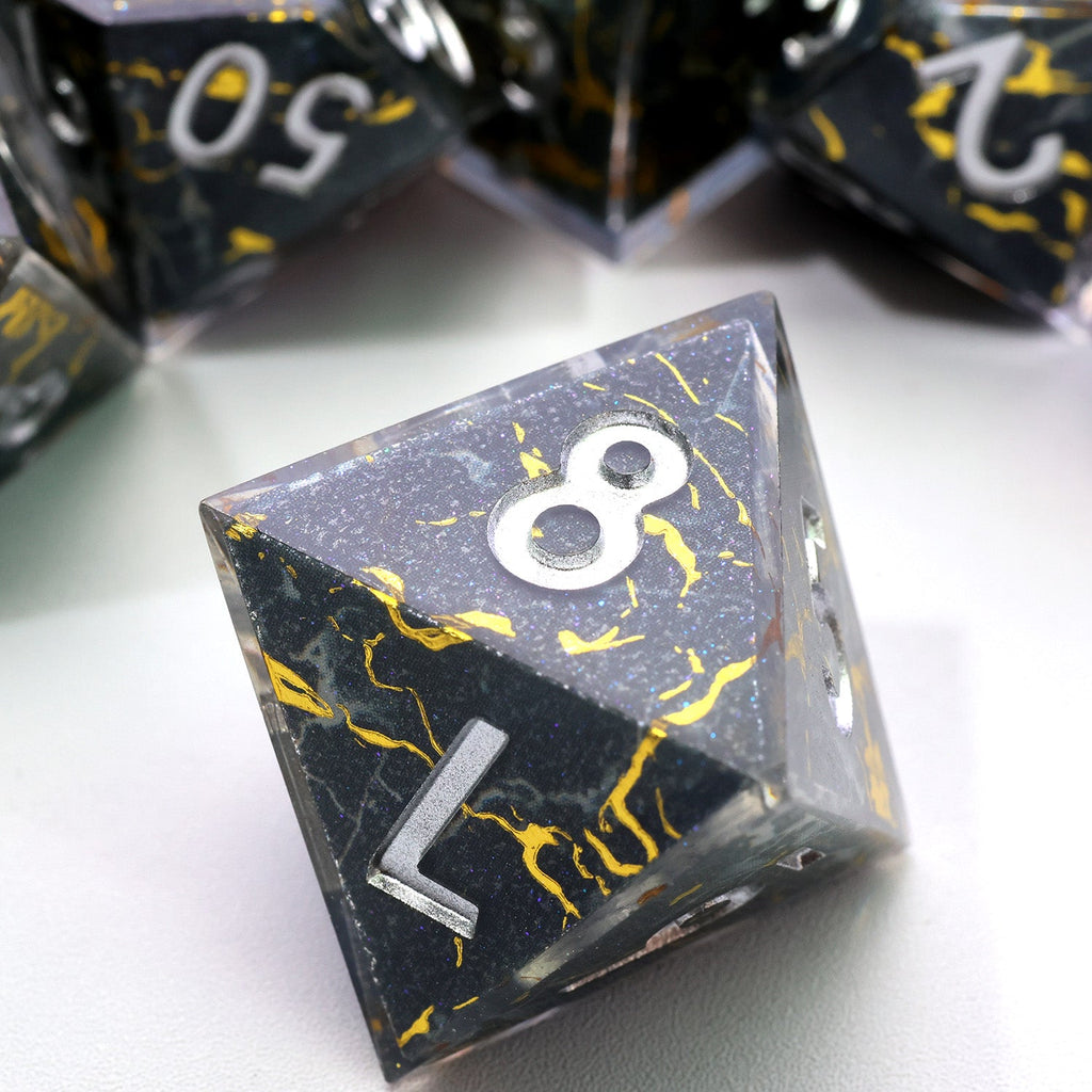 Gilded Void | Art Core Dice | 7 Piece Set