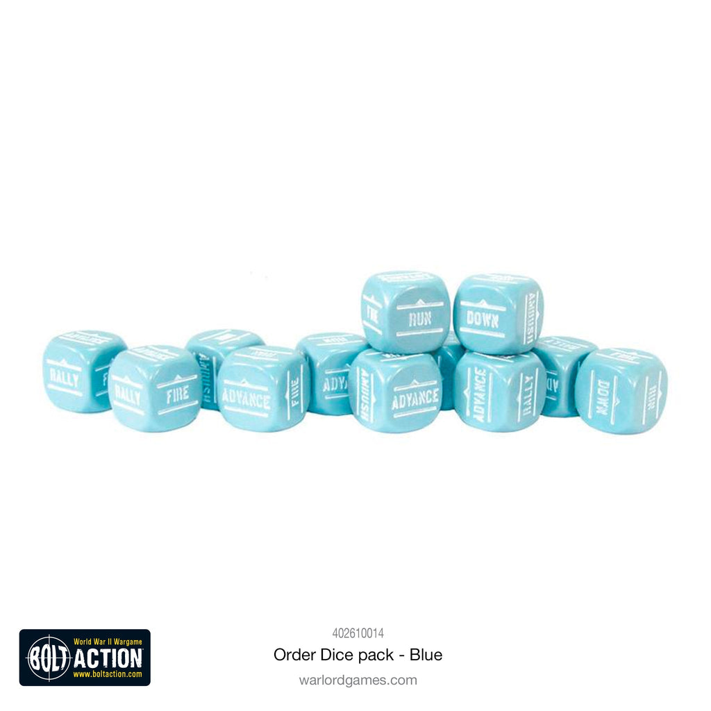 Bolt Action Orders Dice - Blue