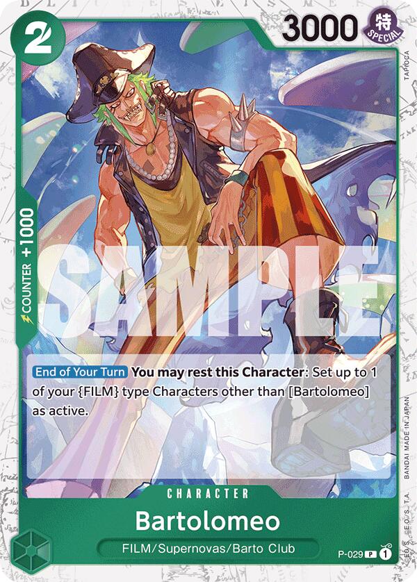 Bartolomeo (P-029) (Jolly Roger Foil) [Premium Booster -The Best-]