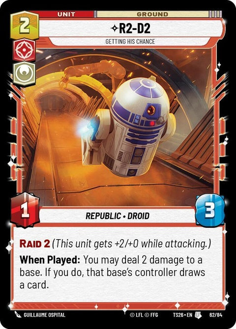 R2-D2 (62)| Star Wars Unlimited Card – Mox in the Hole