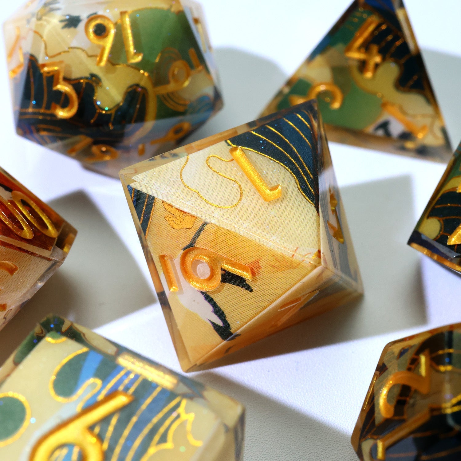 Whispering Glade | Art Core Dice | 7 Piece Set