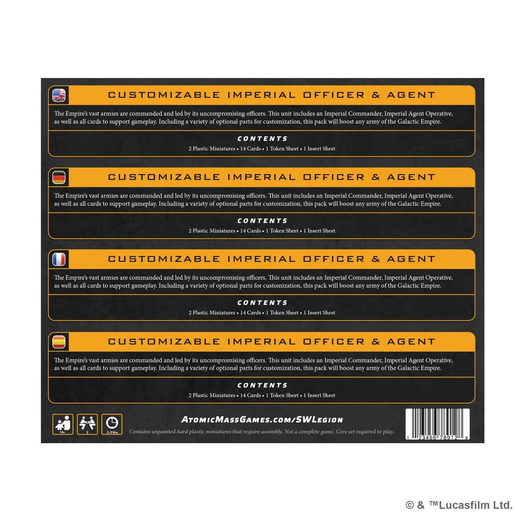 Star Wars: Legion - Customisable Imperial Officer & Agent