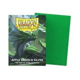 Dragon Shield Matte Dual Standard Sleeves - Apple Green & Silver (100 ct.)