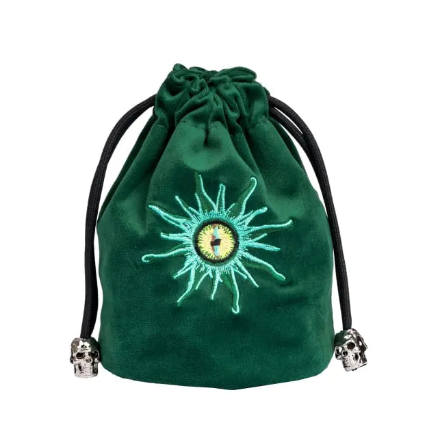 Beholder | Flannel Drawstring Dice Bag | Green