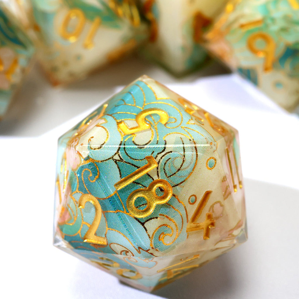 Emerald Tide | Art Core Dice | 7 Piece Set