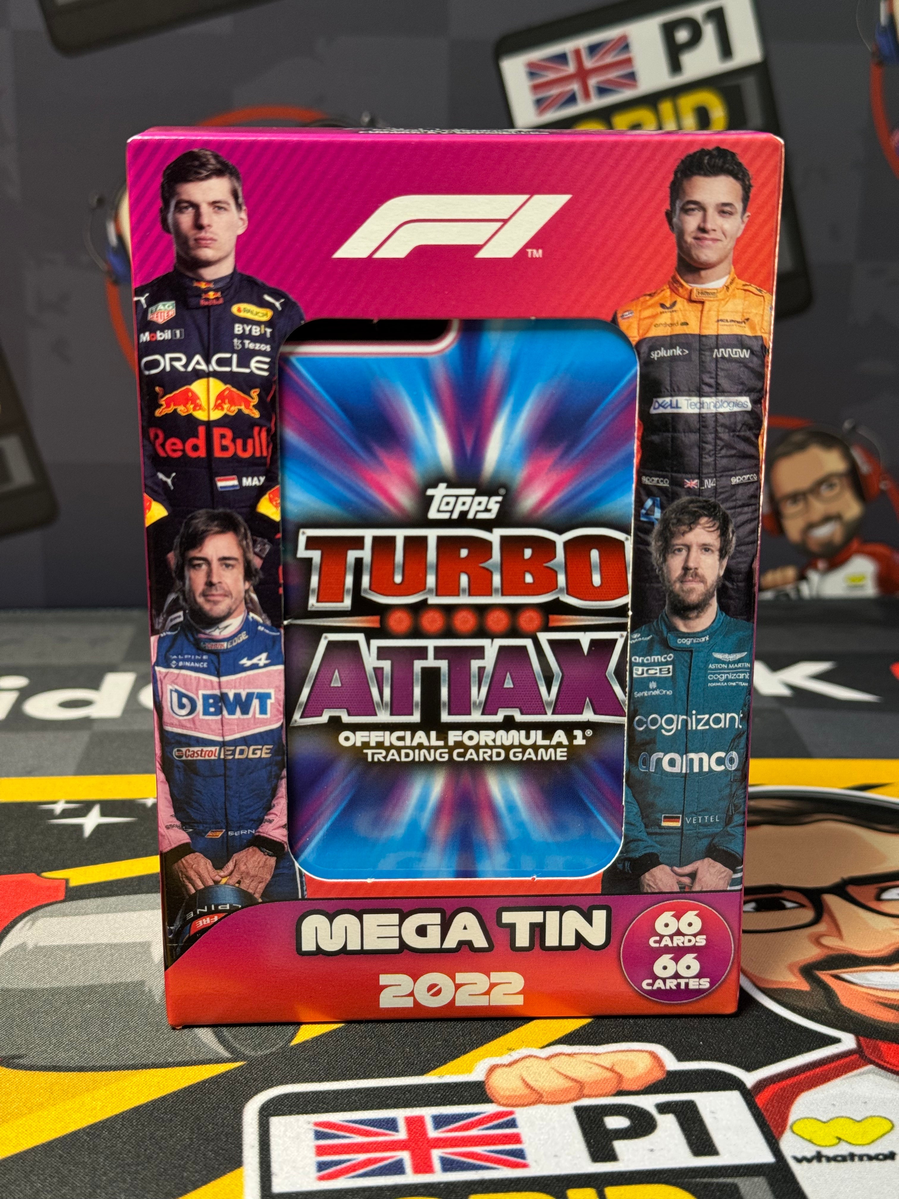 Topps F1 2022 Turbo Attax Mega Tin Box (UK Edition - New Sealed)