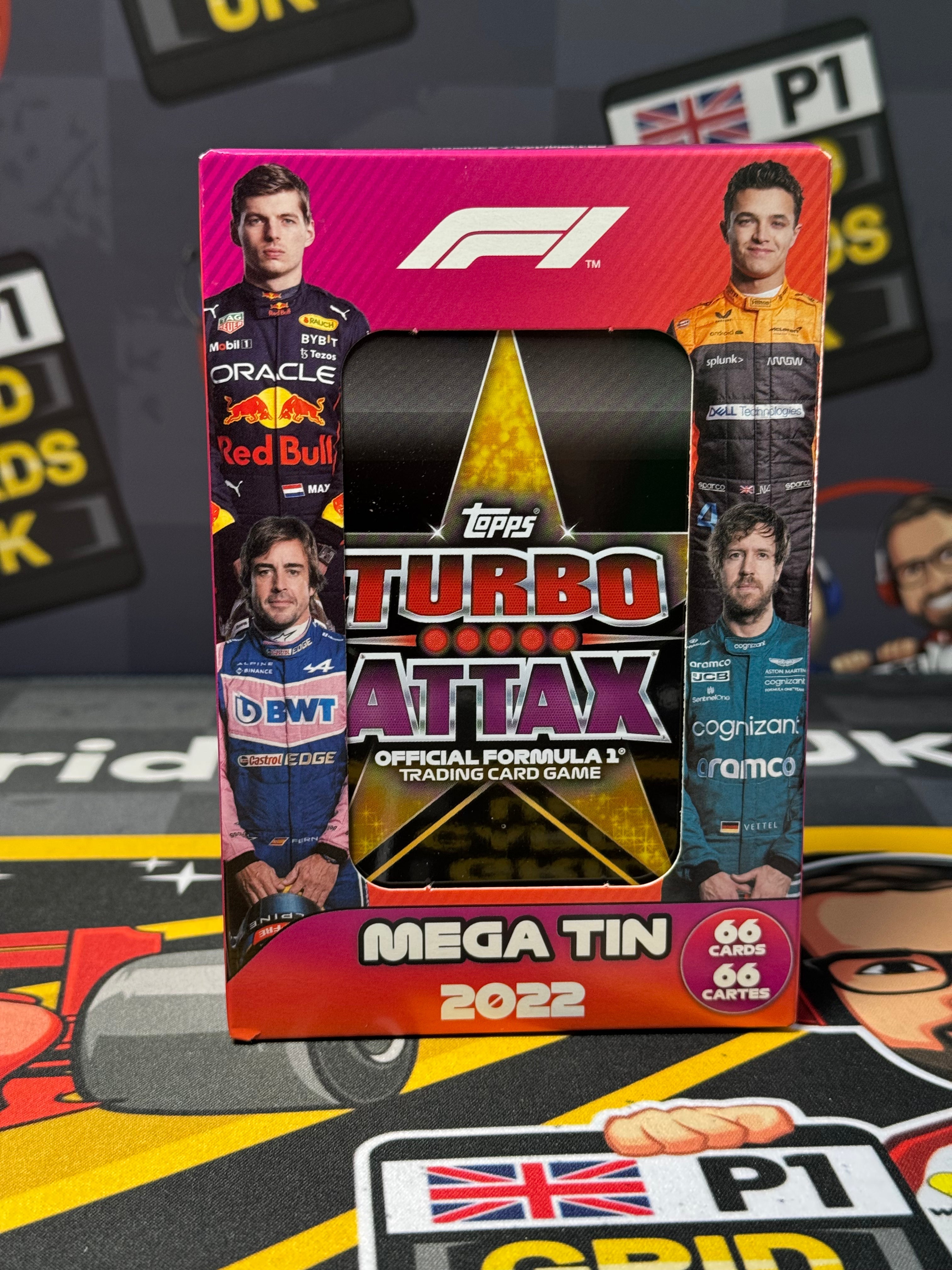 Topps F1 2022 Turbo Attax Mega Tin Box (UK Edition - New Sealed)
