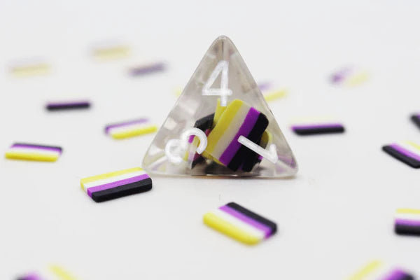 Nonbinary Flag RPG Dice Set