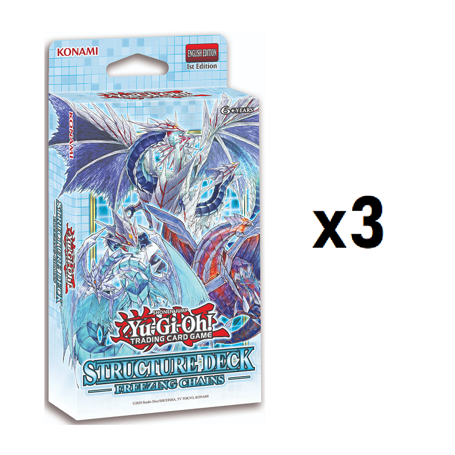 3x Yu-Gi-Oh! TCG Structure Deck: Freezing Chains Bundle