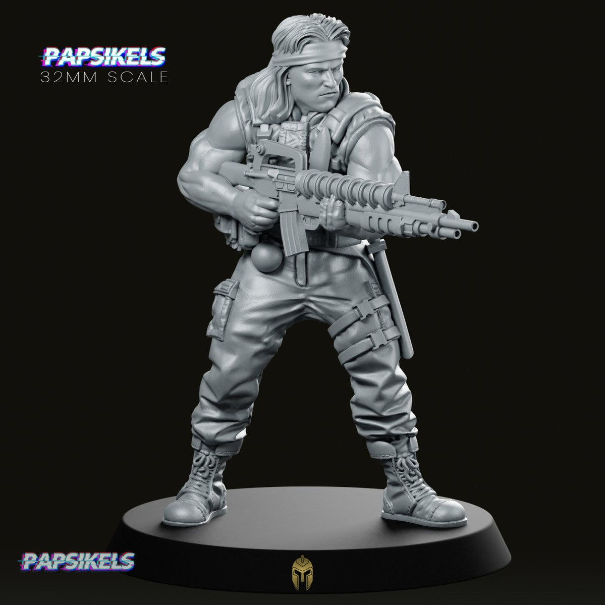 Army Callin Tobs with Assault Rifle Miniature