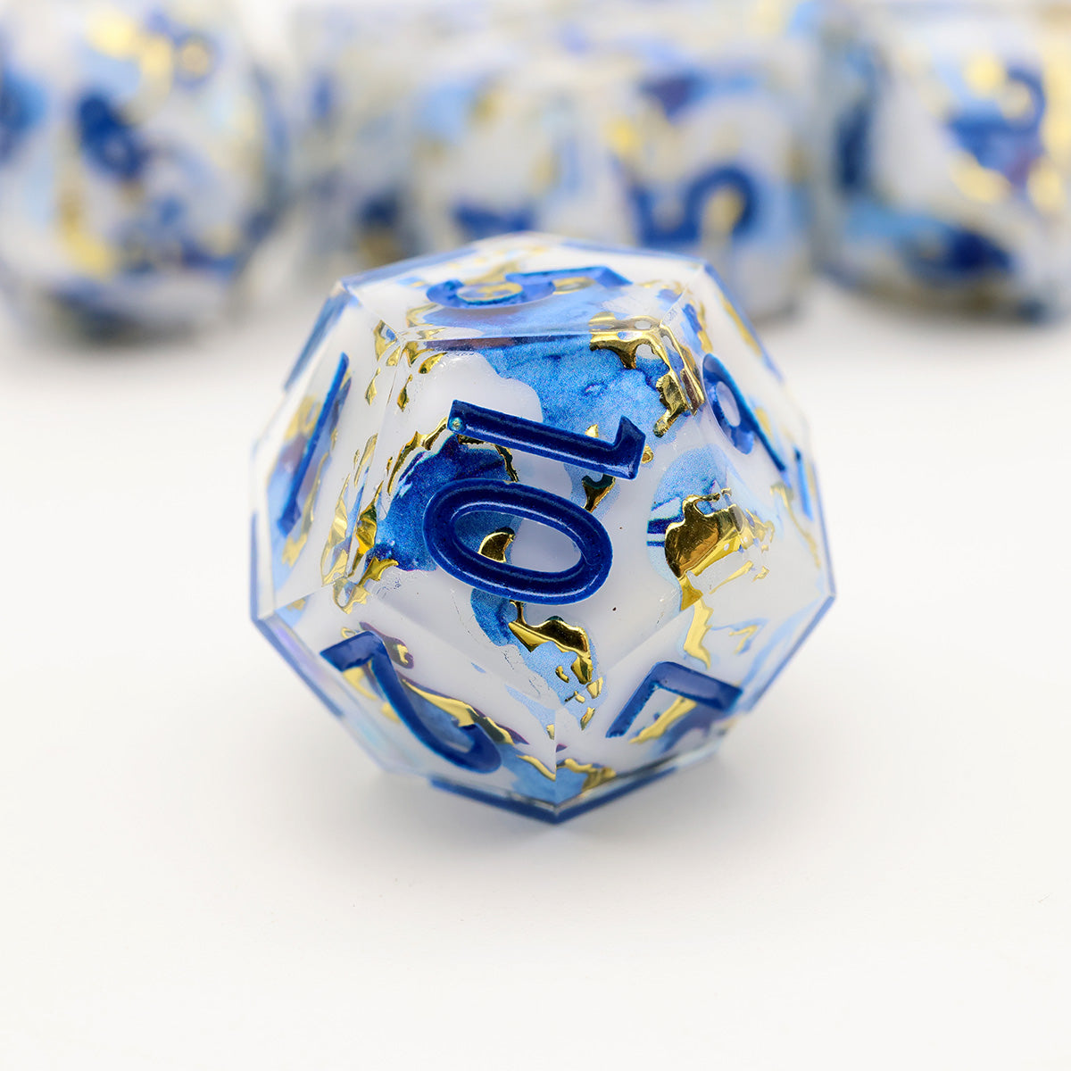 Divine Marble | Art Core Dice | 7 Piece Set