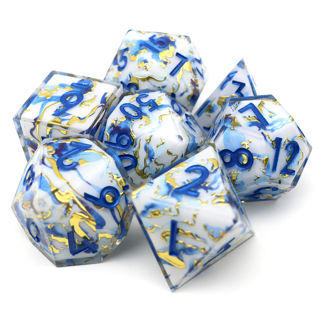 Divine Marble | Art Core Dice | 7 Piece Set