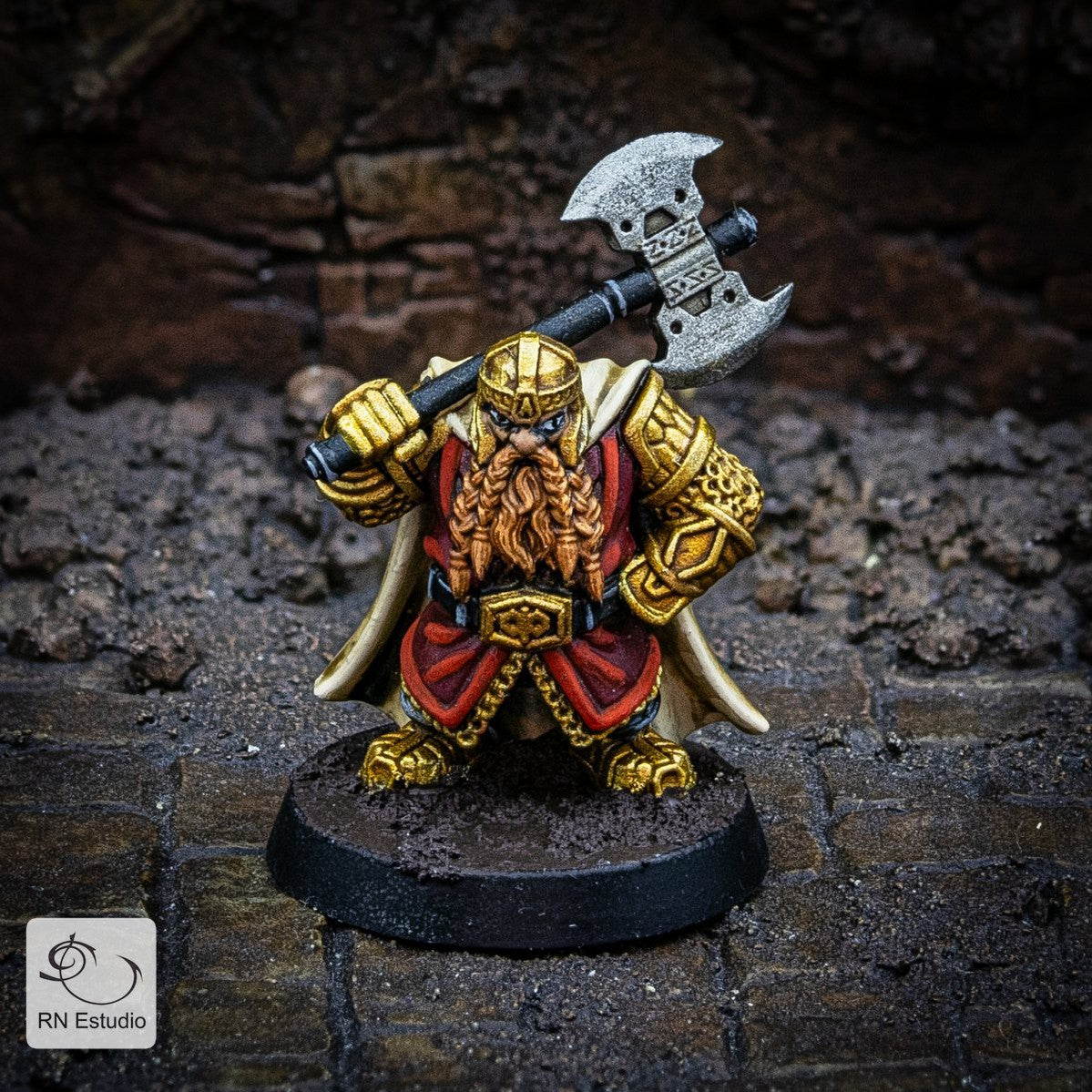 Dwarf Uddir LOTR Thunderaxe Miniature