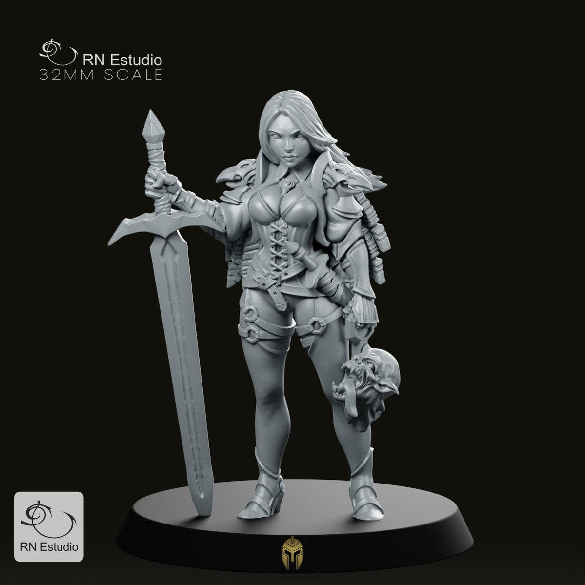 Fantasy Zirila Orc Slayer Miniature