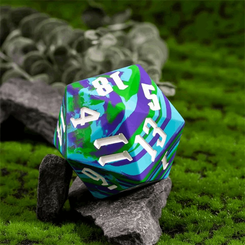 Jester's Bounce | D20 Silicone | Blue Green