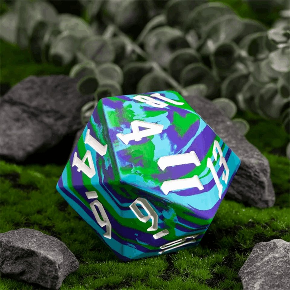 Jester's Bounce | D20 Silicone | Blue Green