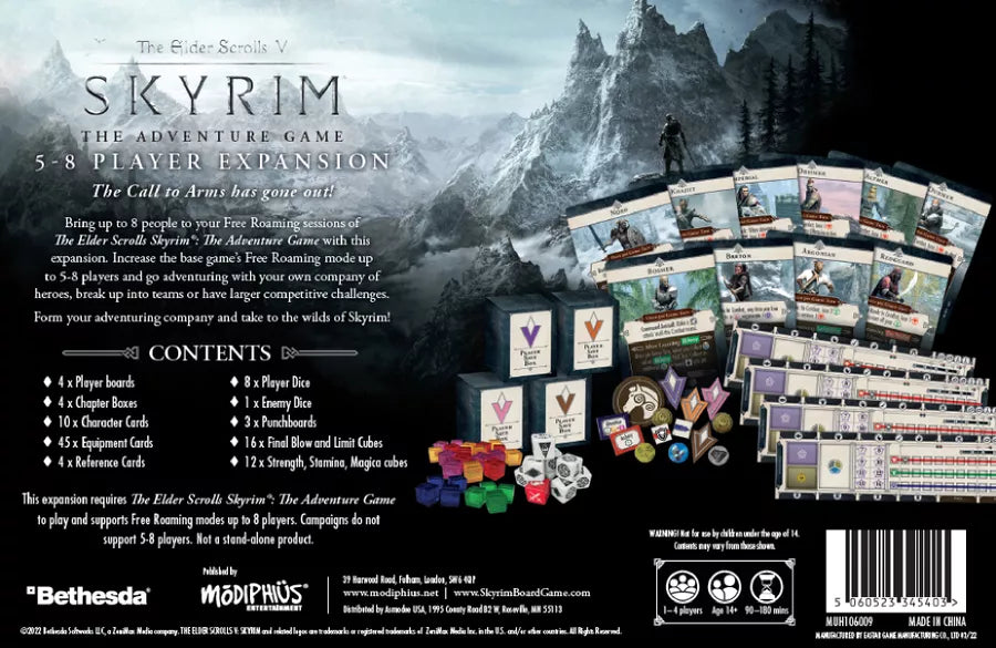 The Elder Scrolls: Skyrim - Adventure Board Game 5-8 Player Expansion