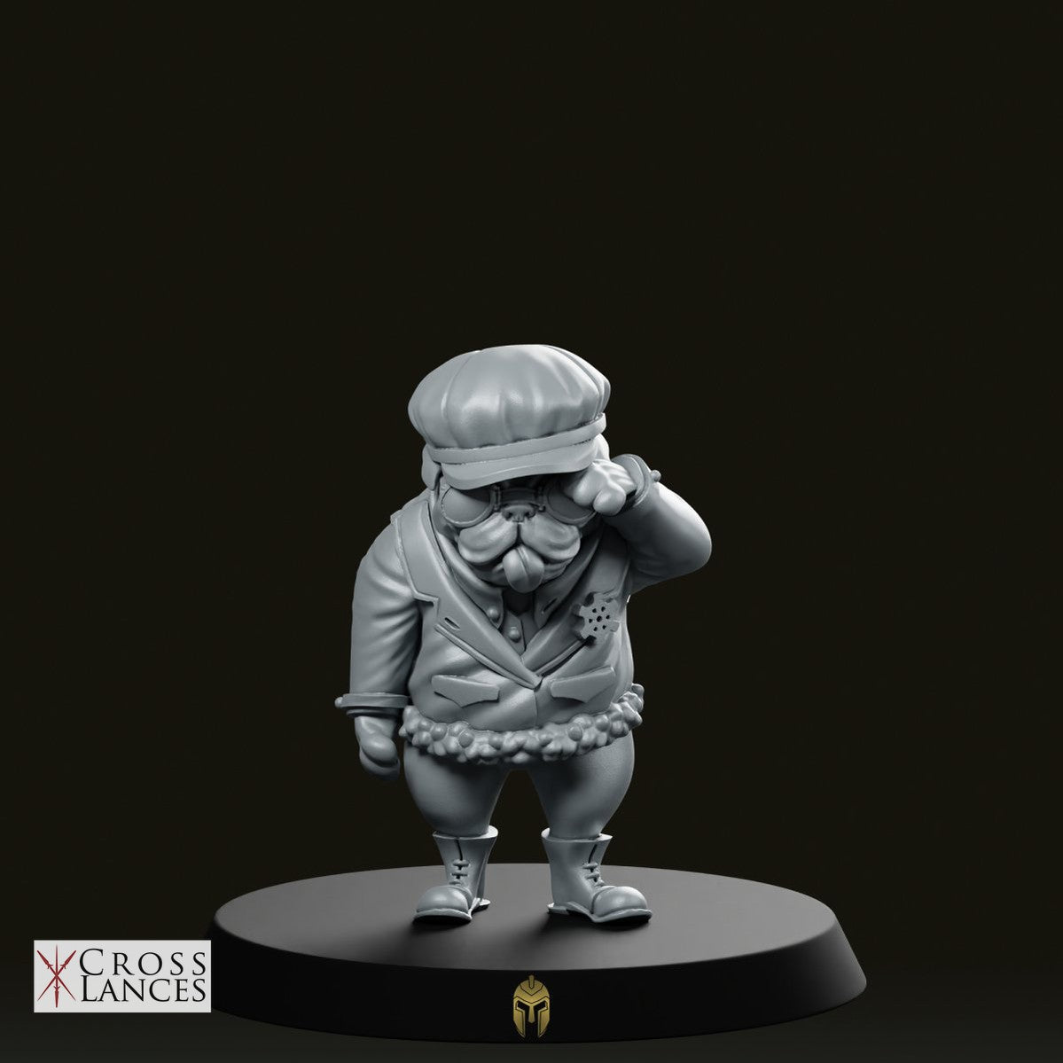 Pug Adventurer Miniature