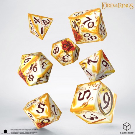 The Lord of the Rings: Ring-bearers – Full Art Dice® Set- Gilded Sepia