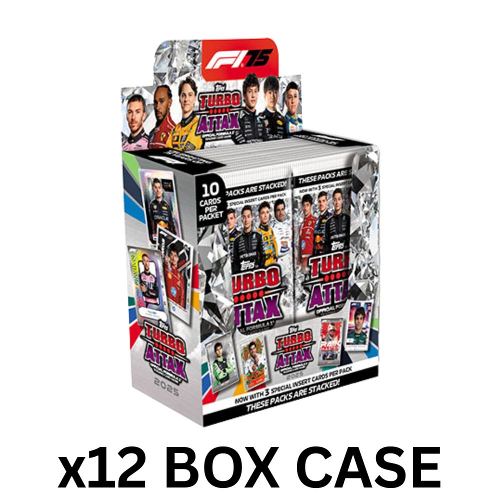 Topps F1 Turbo Attax 2025 Display Box Case (12 Boxes/288 Packets) NEW UK Edition