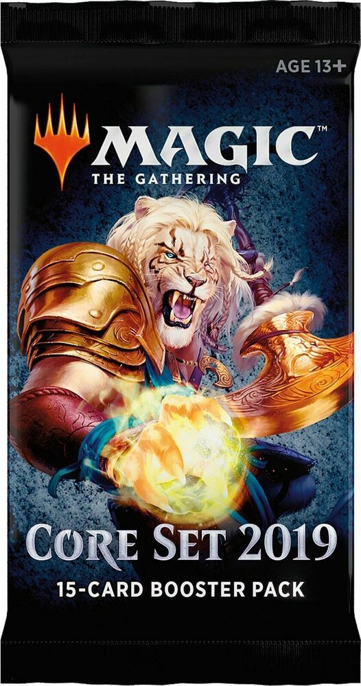 mtg core set 2019 booster box / Includes one unopened booster pack of 15 cards from the 2019 core set of Magic the Gathering. MAGIC THE GATHERING - CORE