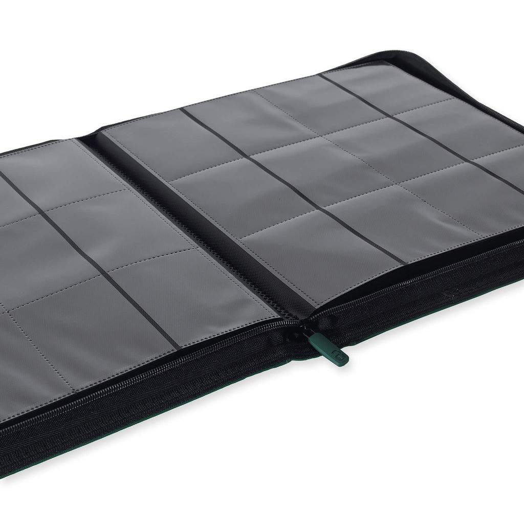 Green 12-Pocket Exo-Tec® Zip Binder