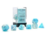 Pearl Turquoise-White/blue Luminar (7 Dice Set)
