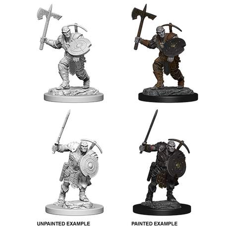 D&D Unpainted Miniatures: Earth Genasi Fighter