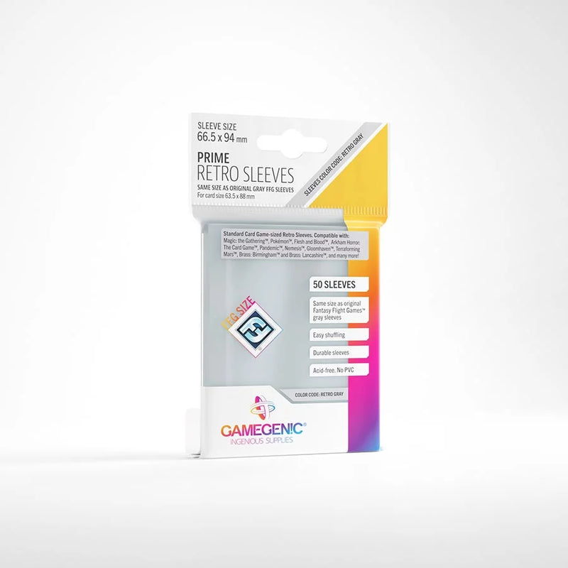 Prime Retro Card Sleeves: Clear (50ct)