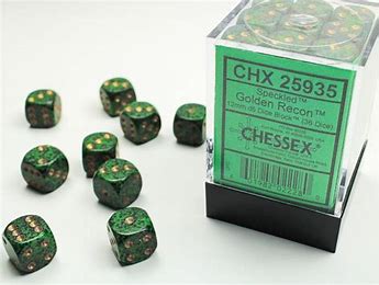 Speckled Golden Recon (36 x D6 Dice)