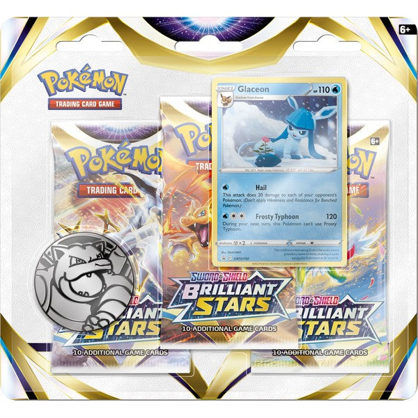 Sword & Shield 9 Brilliant Stars 3-Pack Booster Display
