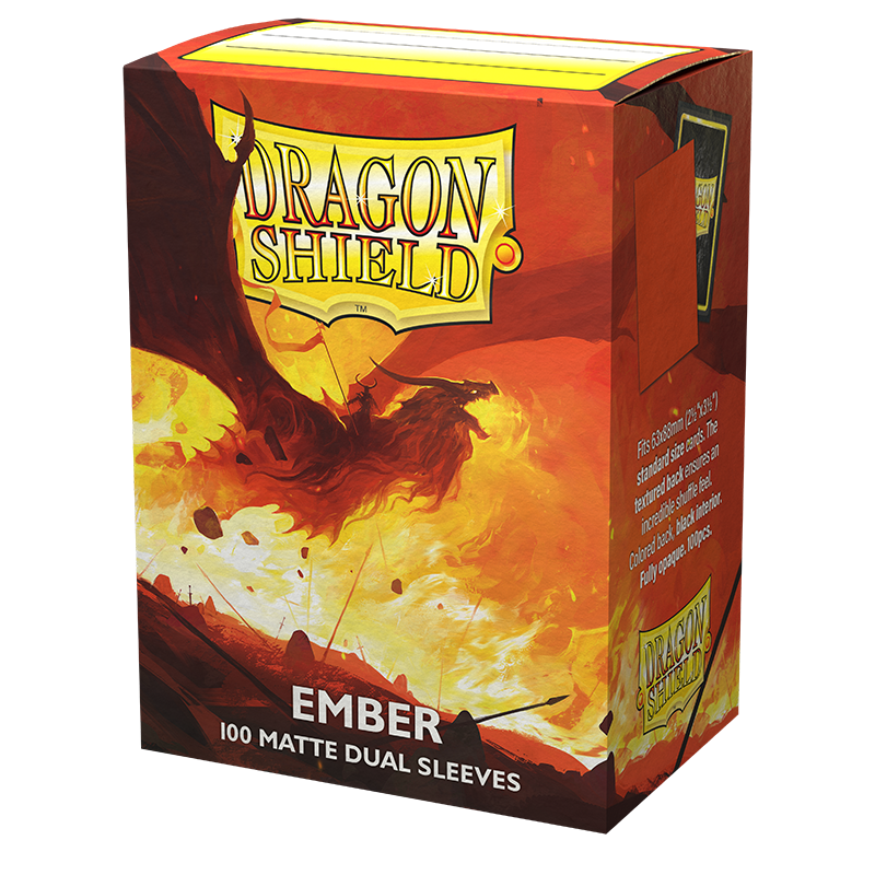 Dragon Shield Matte Dual – Ember (100ct)