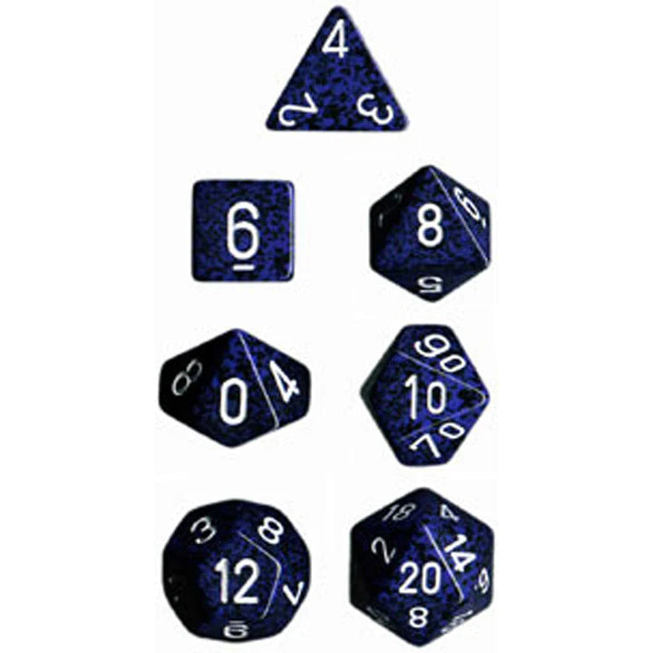 Polyhedral Dice: Speckled -  Stealth (7)