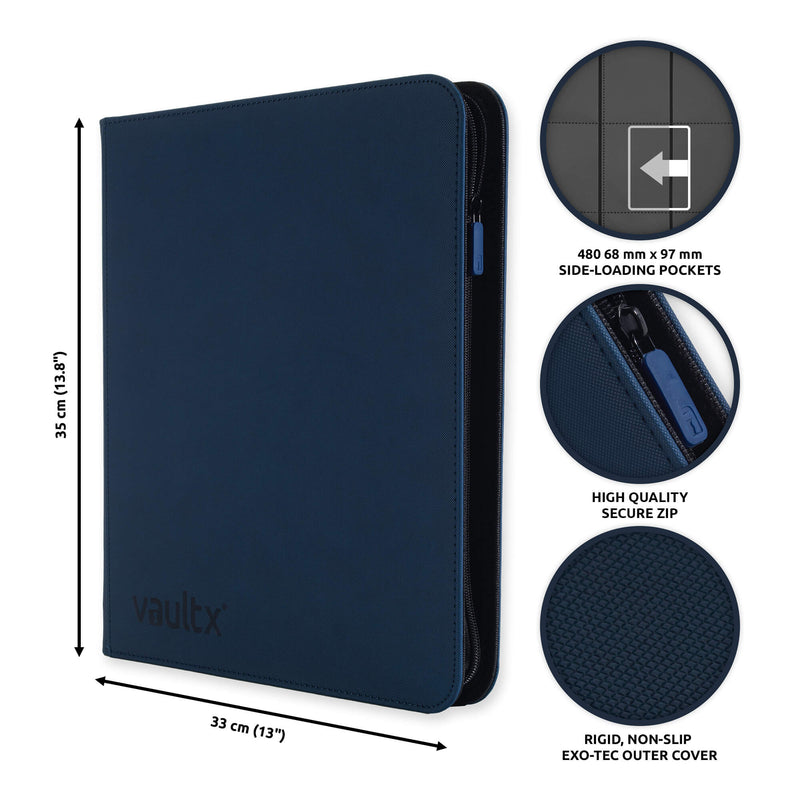 Blue 12-Pocket Exo-Tec® Zip Binder