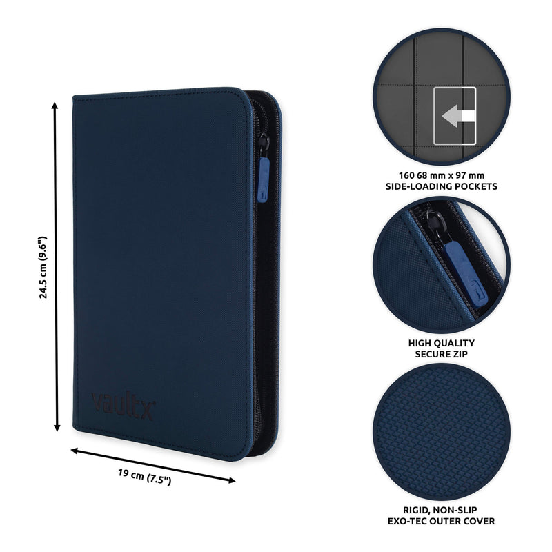 Blue 4-Pocket Exo-Tec® Zip Binder