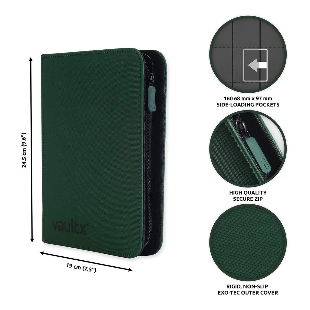 Green 4-Pocket Exo-Tec® Zip Binder