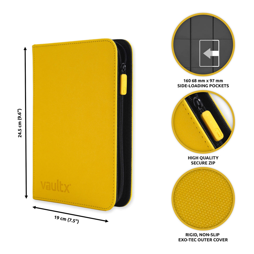 Yellow 4-Pocket Exo-Tec® Zip Binder