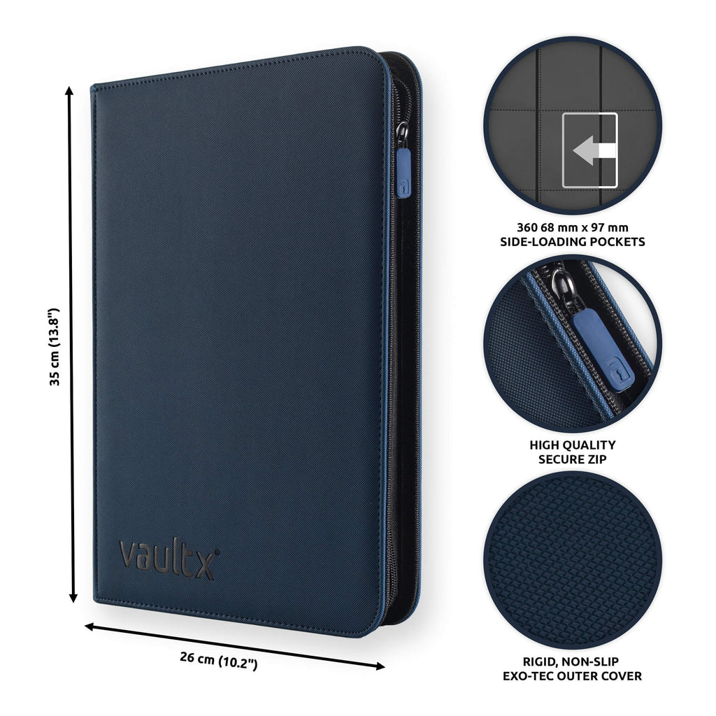 Blue 9-Pocket Exo-Tec® Zip Binder