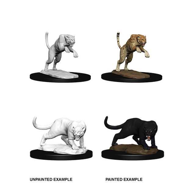 D&D Nolzur's Marvelous Unpainted Miniatures: Panther & Leopard